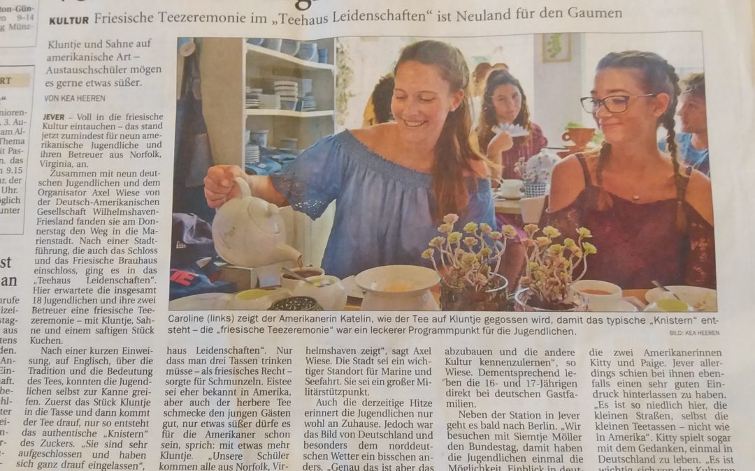 Nine Students and One Chaperone Travel to Wilhelmshaven, Germany