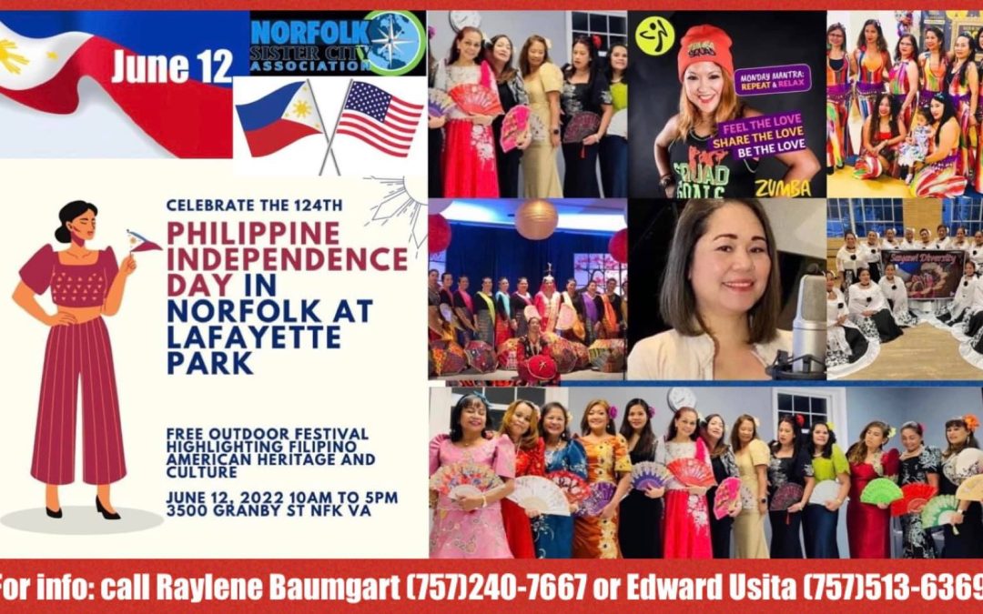 June 12, 10:00 am Republic of Philippines Independence Day Celebration